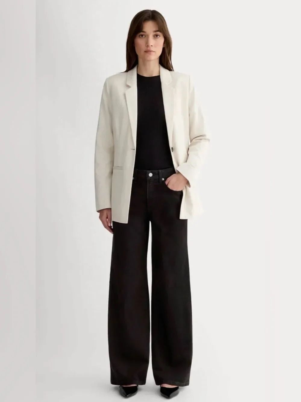 New Everlane THE MID-WAY JEAN in Washed Black Size 31